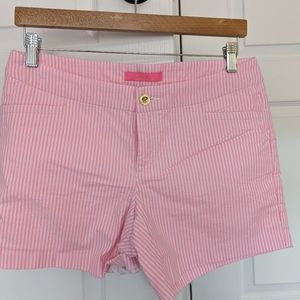 NWT Lilly Pulitzer Kelly shorts - neon pink seersucker